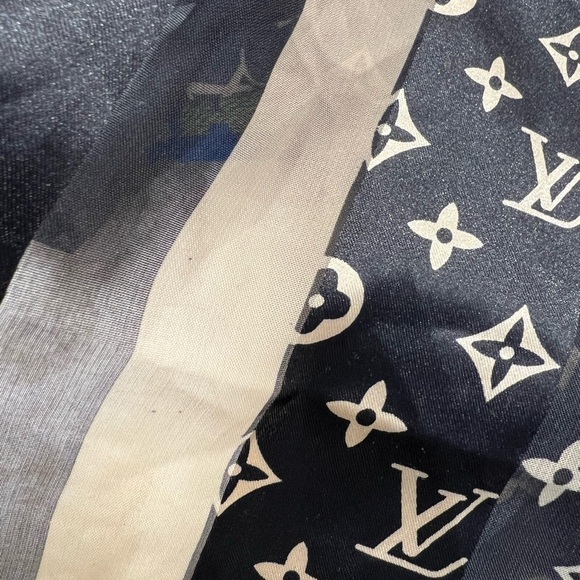 Louis Vuitton Silk Square Monogram Scarf - Picture 5 of 8